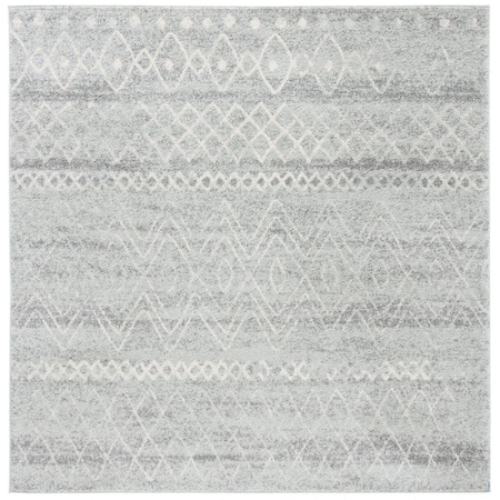 Safavieh 4 x 4 ft. Madison 700 Power Loomed Square Area Rug Silver & Ivory MAD798G-4SQ